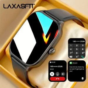 LAXASFIT 2025 Novo Relógio Inteligente H9 Chamadas Bluetooth Homens Mulheres Smartwatches Pulseira de Fitness Relógio Personalizado Face
