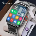 Keshuyou novo relógio inteligente h9 pro max 2.01 polegadas display hd bluetooth chamada mensagem alerta modo esportivo smartwatch para homens